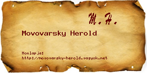 Movovarsky Herold névjegykártya